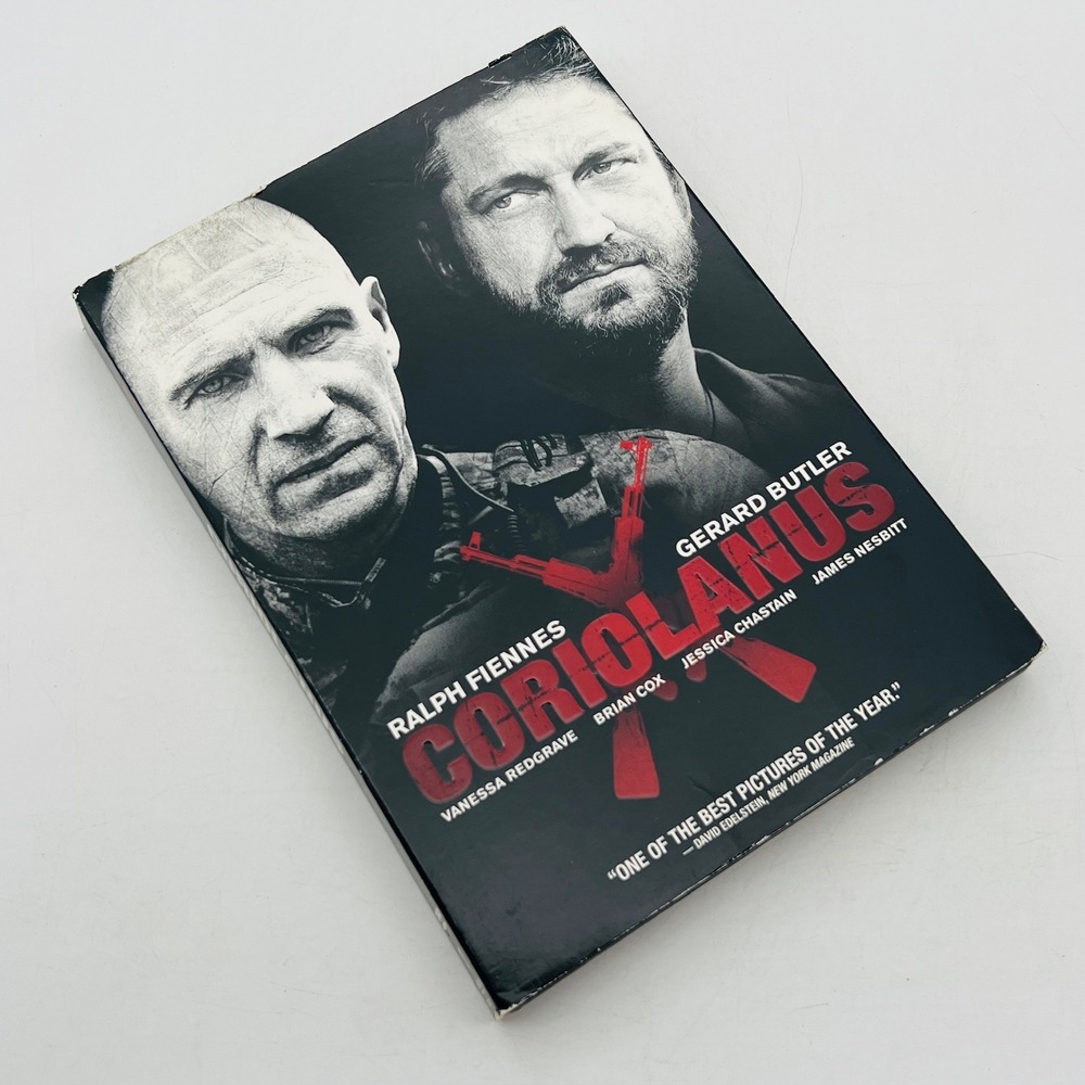 Coriolanus DVD Ralph Fiennes Gerard‎ Butler Shakespeare Action Drama Slipcover
